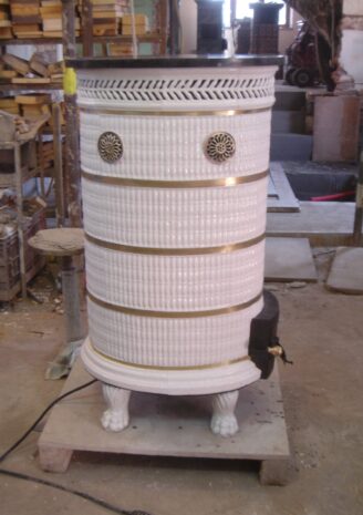 Poêle ovale blanc p155